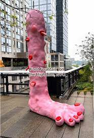 10 foot tall foot fountain